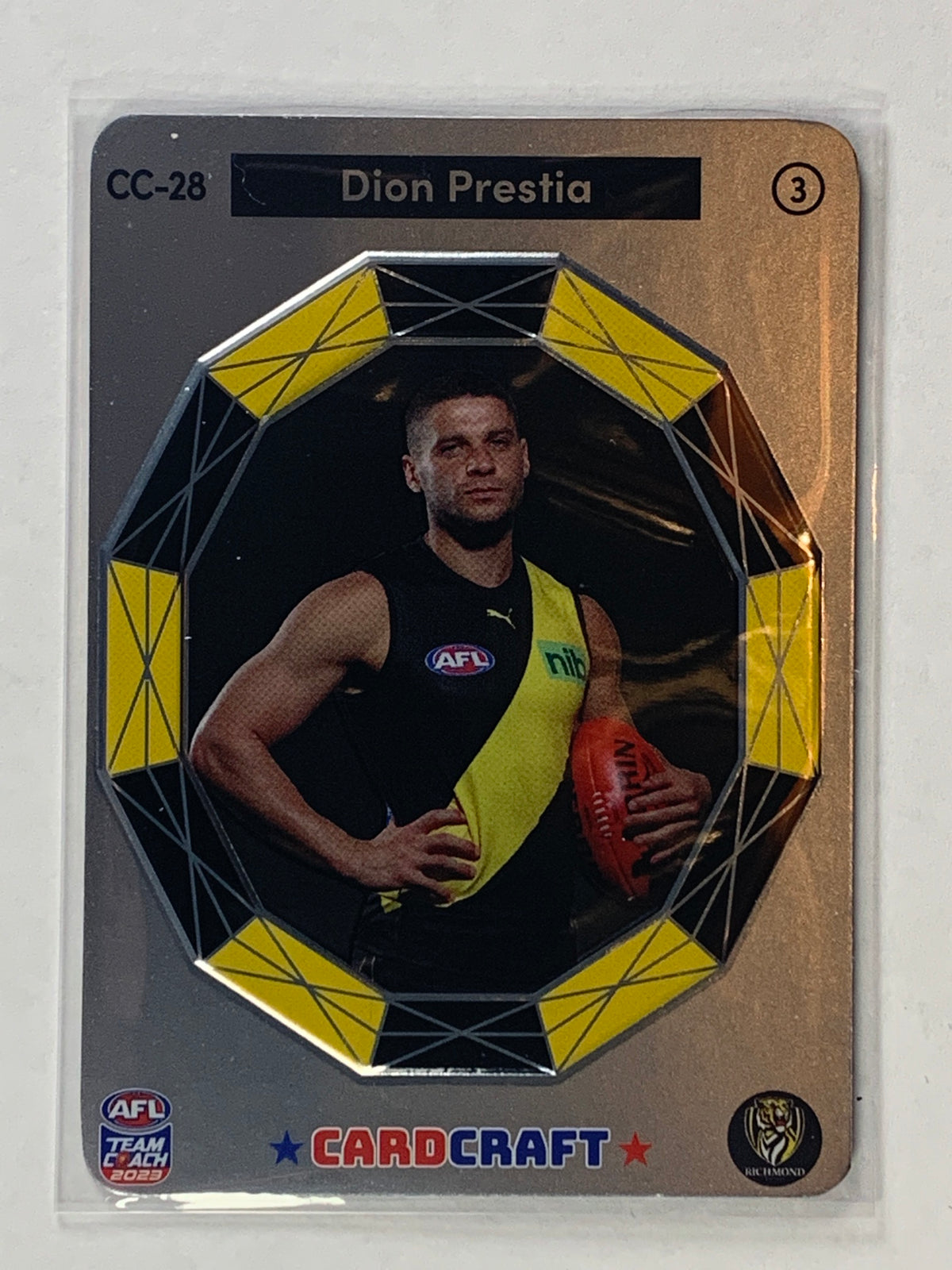 #CC-28 Dion Prestia - Richmond Tigers - Card Craft 3 - 2023 AFL Team Coach (M/NM)