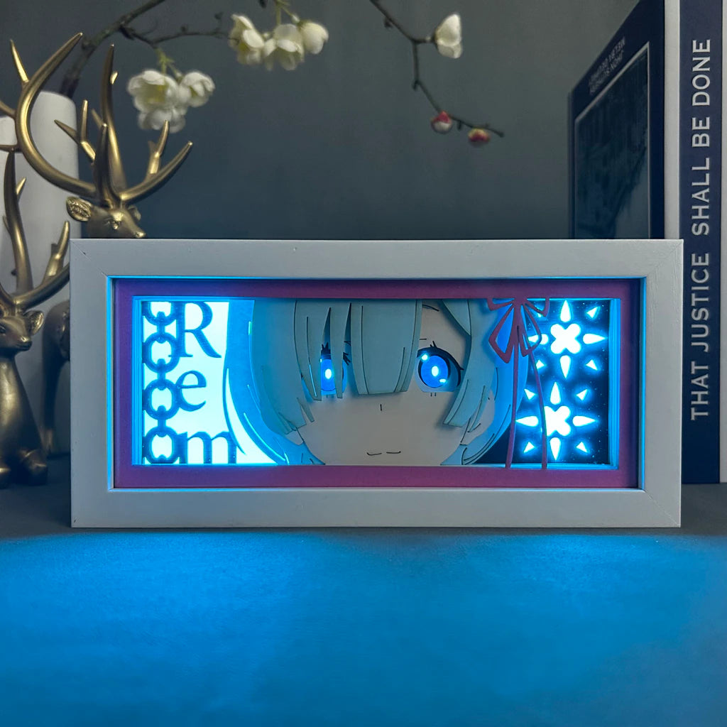 Rem Re Zero Starting Life In Another World LED Light Box - Multi Colour