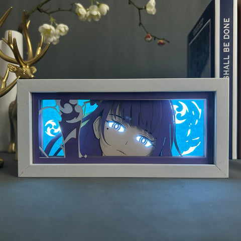 Raiden Shogun Genshin Impact LED Light Box - Multi Colour