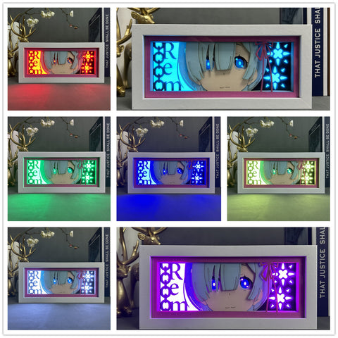 Rem Re Zero Starting Life In Another World LED Light Box - Multi Colour